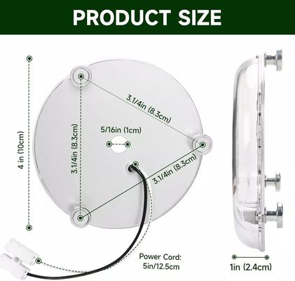Dia100mm গোলাকার পিসিবি বোর্ড 12W 15W এসি 110V 120V 230V 3.93' সিলিং ফ্লাশ লাইটের জন্য রেট্রোফিট লাইট কিট সিলিং ফ্যান লাইট প্রতিস্থাপন প্যানেল PCB 18W 3000K 6000K 1800LM 120V CRI90 ডিমমাবল