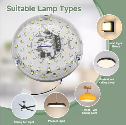 120V 15W ড্রাইভারহীন ডায়া 100 মিমি নেতৃত্বাধীন আলো জন্য নেতৃত্বাধীন ফ্যান হালকা ETL সার্টিফিকেট সহ সিলিং ফ্যান নেতৃত্বাধীন হালকা প্রতিস্থাপন