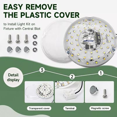 120V 15W ড্রাইভারহীন ডায়া 100 মিমি নেতৃত্বাধীন আলো জন্য নেতৃত্বাধীন ফ্যান হালকা ETL সার্টিফিকেট সহ সিলিং ফ্যান নেতৃত্বাধীন হালকা প্রতিস্থাপন