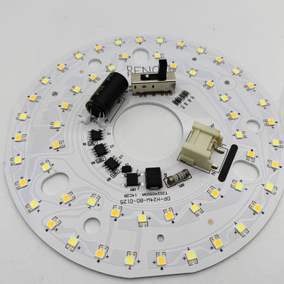 Dia125mm 4.9 ইঞ্চি 24W LED সিলিং ফ্যান লাইট রিট্রোফিট কিট সিলিং লাইট প্রতিস্থাপন কিট 5CCT 3000K 3500K 4000K 5000K 6000K নিয়মিত 12W 18W 24W সুইচ, 2800LM 120V ETL 2 4 ওয়াট