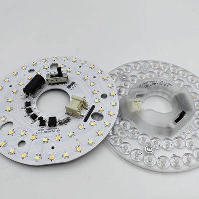 Dia125mm 4.9 ইঞ্চি 24W LED সিলিং ফ্যান লাইট রিট্রোফিট কিট সিলিং লাইট প্রতিস্থাপন কিট 5CCT 3000K 3500K 4000K 5000K 6000K নিয়মিত 12W 18W 24W সুইচ, 2800LM 120V ETL 2 4 ওয়াট