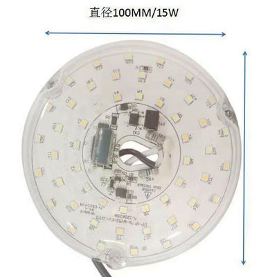 Dia100mm রাউন্ড পিসিবি বোর্ড 12W 15W এসি 110V 120V 230V 3.93' সিলিং ফ্লাশ লাইটের জন্য রেট্রোফিট লাইট কিট সিলিং ফ্যান লাইট প্রতিস্থাপন প্যানেল পিসিবি 15W 90 ডিমমেবল