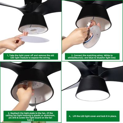 15W 100MM LED লাইট ইঞ্জিন ডাইনিং রুমের জন্য 120V সিলিং ফ্যান প্যানেল রিট্রোফিট কিট DOB মডিউল সহ LED সিলিং ফ্যান লাইট প্রতিস্থাপন