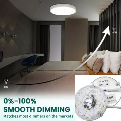 15W 100MM LED লাইট ইঞ্জিন ডাইনিং রুমের জন্য 120V সিলিং ফ্যান প্যানেল রিট্রোফিট কিট DOB মডিউল সহ LED সিলিং ফ্যান লাইট প্রতিস্থাপন