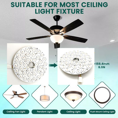 হাই লুমেন 230V 15W 110MM 36V 3CCT স্পেয়ার পার্ট সিলিং ফ্যান পিসিবি বোর্ড ড্রাইভার কম এলইডি মডিউল ডিমিং এবং রঙ সমন্বয়