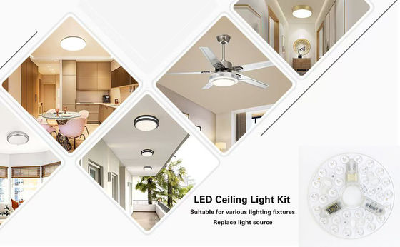 ERP রোশ এলইডি মডিউল 5CCT 12W/18W/24W ডিআইপি সুইচ সিলিং লাইট ফ্যান উইচ পাওয়ার সহ এলইডি মডিউল প্রতিস্থাপন করে