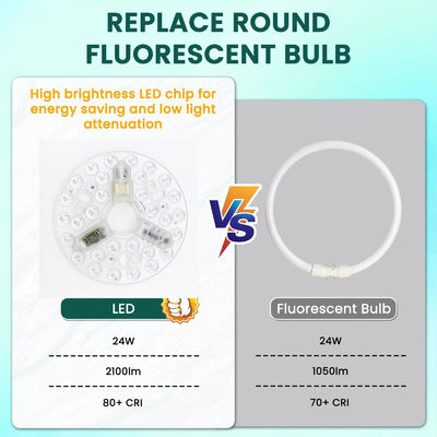 ERP রোশ এলইডি মডিউল 5CCT 12W/18W/24W ডিআইপি সুইচ সিলিং লাইট ফ্যান উইচ পাওয়ার সহ এলইডি মডিউল প্রতিস্থাপন করে