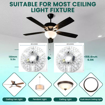 5CCT 18W/24W ডিআইপি সুইচ সিলিং লাইট ফ্যান উইচ পাওয়ার সহ এলইডি মডিউল 120 ভোল্ট সিলিং ফ্যান প্যানেল রিট্রোফিট কিট DOB মডিউল সহ প্রতিস্থাপন করে