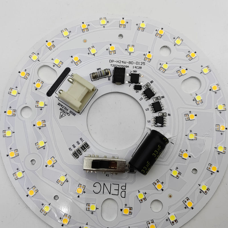 Dia125mm 4.9 ইঞ্চি 24W LED সিলিং ফ্যান লাইট রিট্রোফিট কিট সিলিং লাইট প্রতিস্থাপন কিট 5CCT 3000K 3500K 4000K 5000K 6000K নিয়মিত 12W 18W 24W সুইচ, 2800LM 120V ETL 2 4 ওয়াট